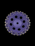 V-shape Cup Wheel, Premium, Purple 7" x 5/8-11 Threaded, 16#