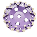V-shape Cup Wheel, Premium, Purple 5" x 5/8-11 Threaded, 20#