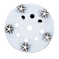 16/18#, white star cap-cutter cup wheels 5'' x 5/8-11", threaded