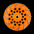 7" 12 Segments Cup Wheel, 5/8" Threaded, Soft Bond