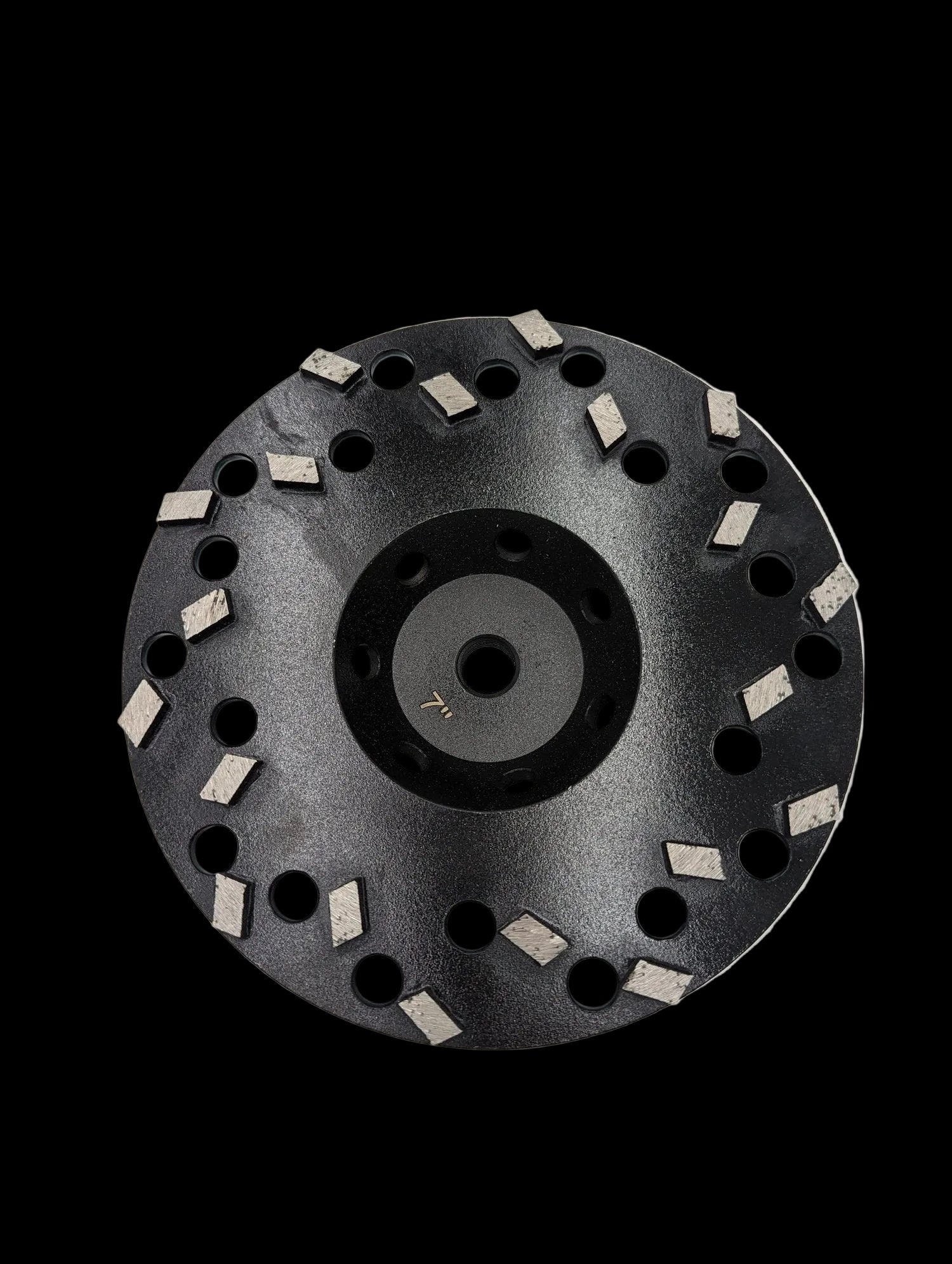 Parallelogram Cup Wheel, Premium, Black 7" x 5/8-11 Threaded