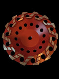 S-Segment Cup Wheel Premium, Red 7" x 5/8x11--20/25 # Threaded