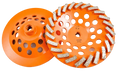 7" 24 Segments Cup Wheel, 5/8" Threaded, Soft Bond, 60/80