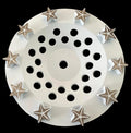 16/18#, white star cap-cutter cup wheels 7'' x 5/8-11", threaded